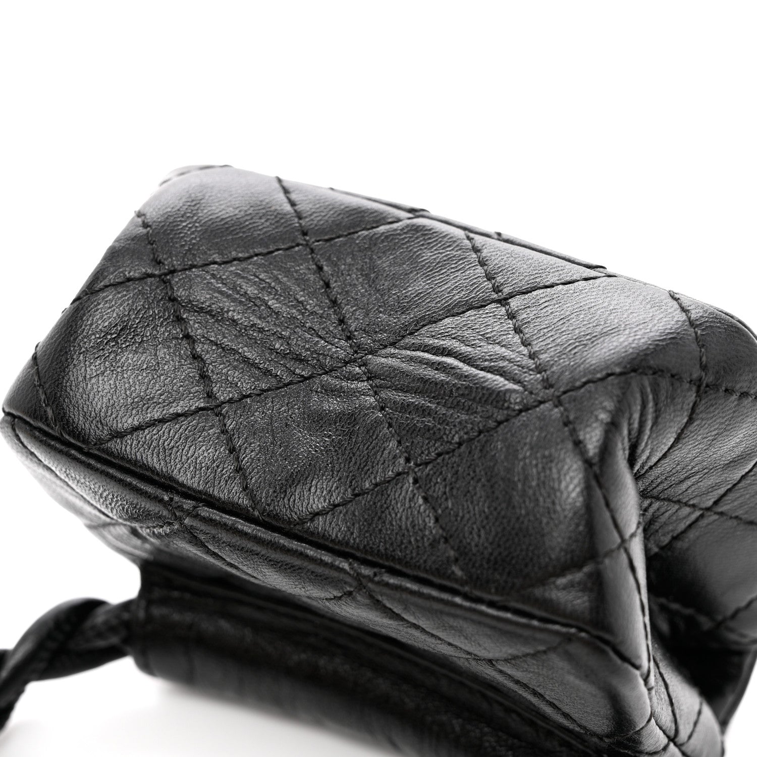 Chanel Calfskin Quilted 2.55 Ankle Wrist Bag Black 10 of 10