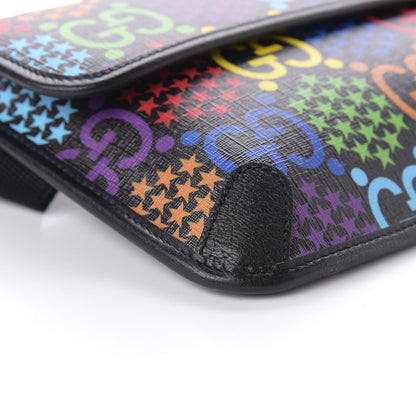 Gucci GG Supreme Monogram Psychedelic Slim Belt Bag Black 6 of 12