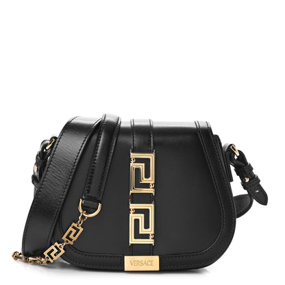 Versace Calfskin Small Greca Goddess Shoulder Bag Black 1 of 10