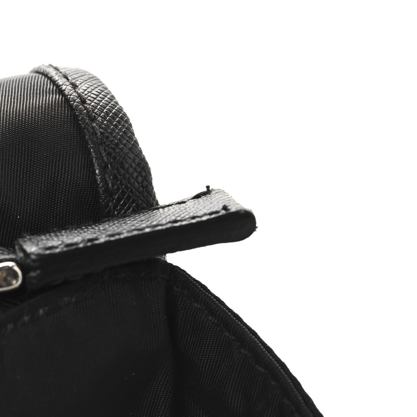 Tessuto Nylon Saffiano Marsupio Triple Pocket Belt Bag Black