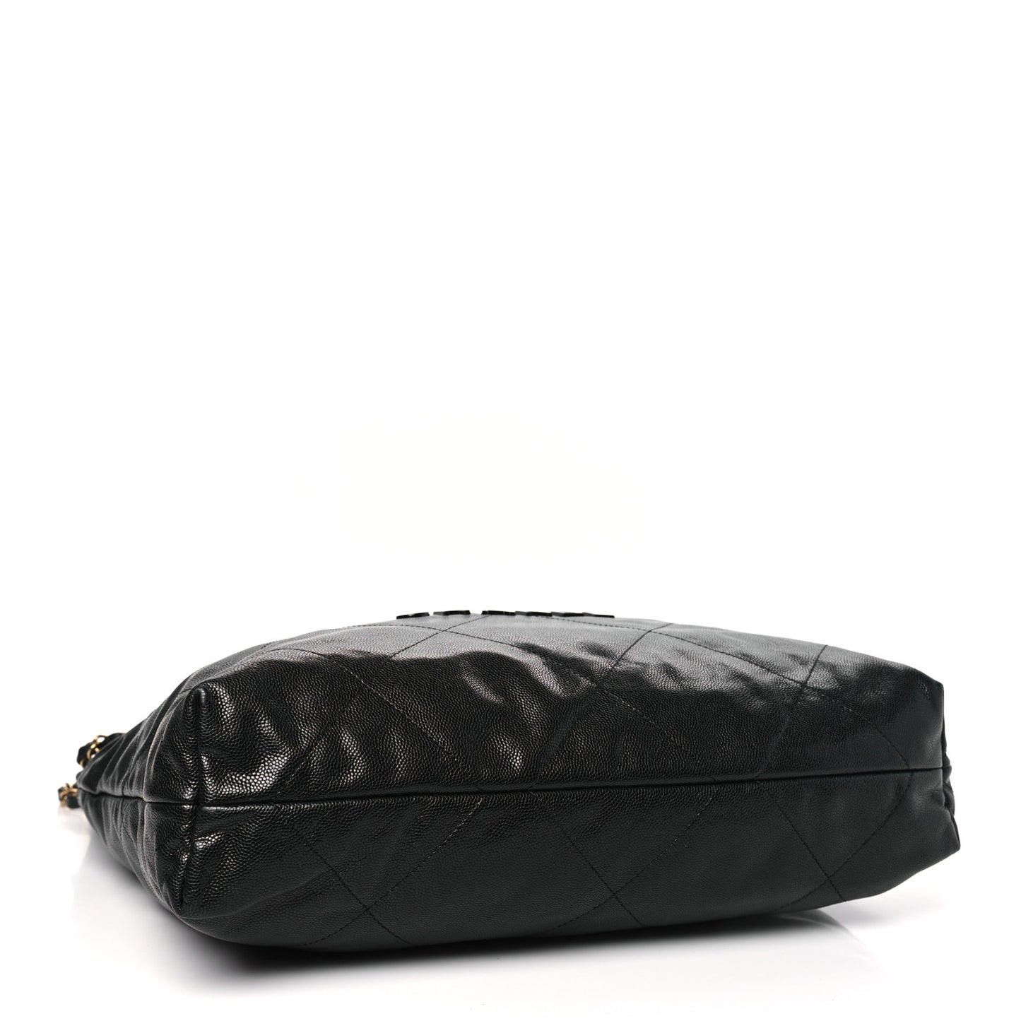 Shiny Caviar Quilted Monochrome 22 Black