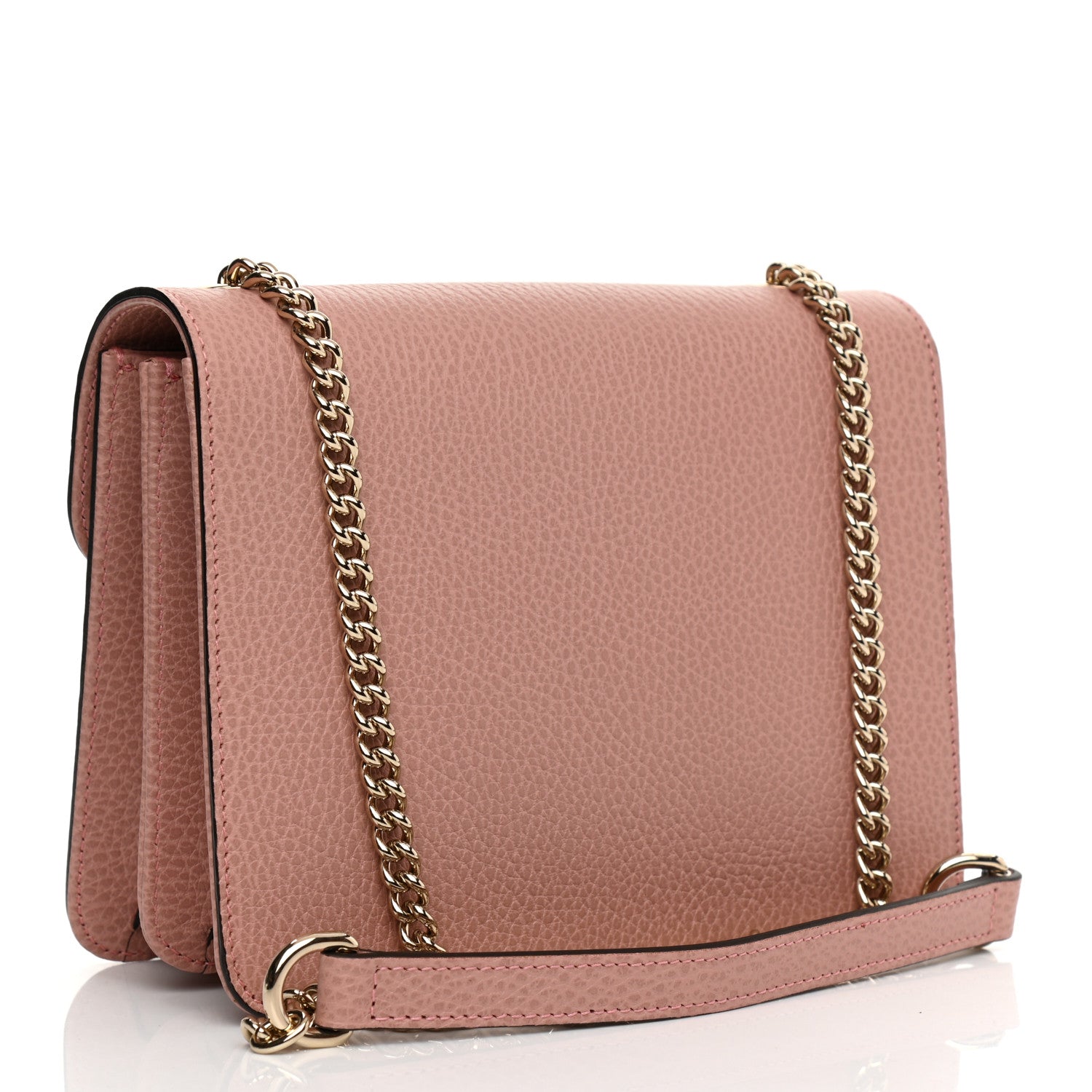 Gucci Dollar Calfskin Small Interlocking G Shoulder Bag Soft Pink 3 of 9