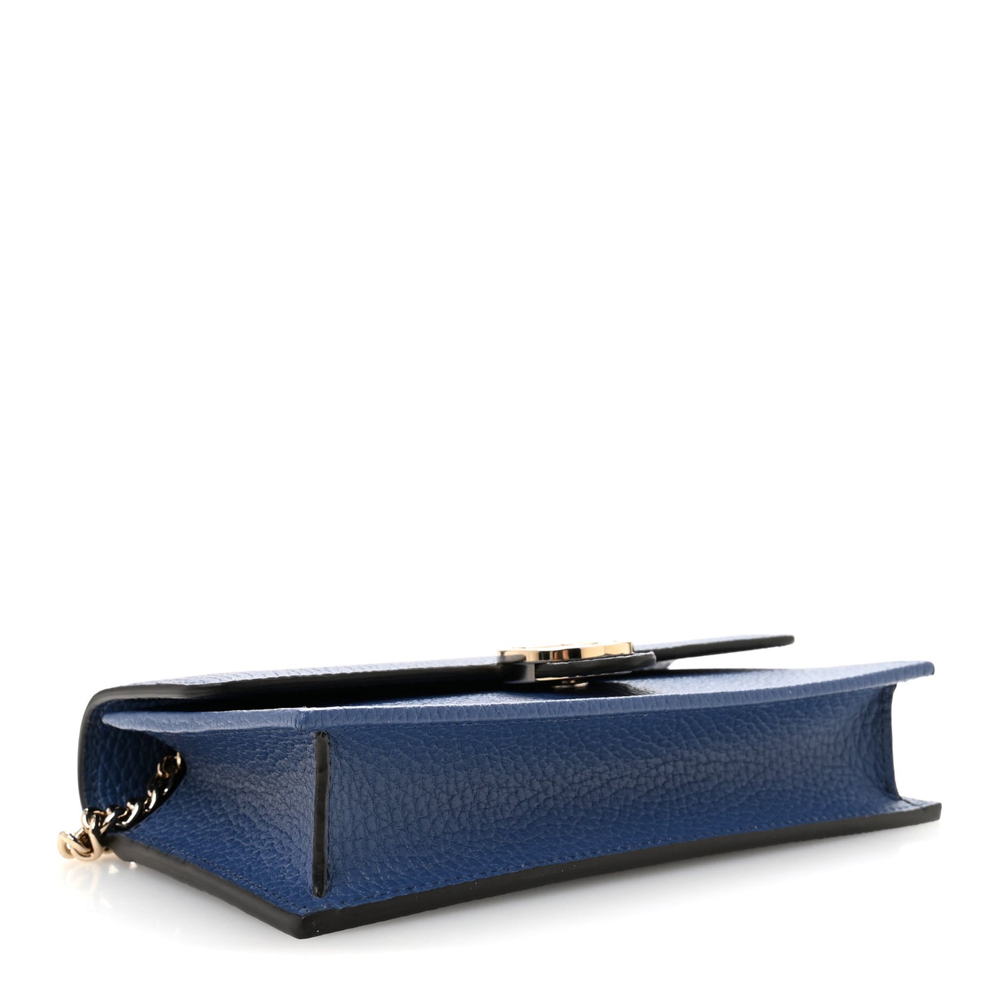 Dollar Calfskin Interlocking G Chain Wallet Caspian