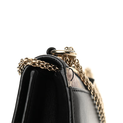 Valentino Garavani Vitello Floral Medium Glam Lock Rockstud Flap Black Multicolor 10 of 12