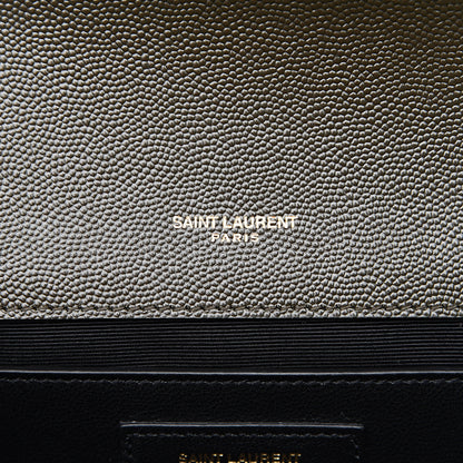 Saint Laurent Grain De Poudre Medium Classic Monogram Kate Satchel Dark Tea 5 of 9