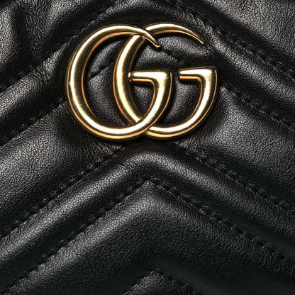 Gucci Calfskin Matelasse GG Marmont Belt Bag 95 38 Black 8 of 15