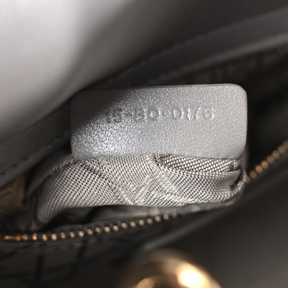 Christian Dior Metallic Lambskin Cannage Mini Lady Dior Grey 13 of 19
