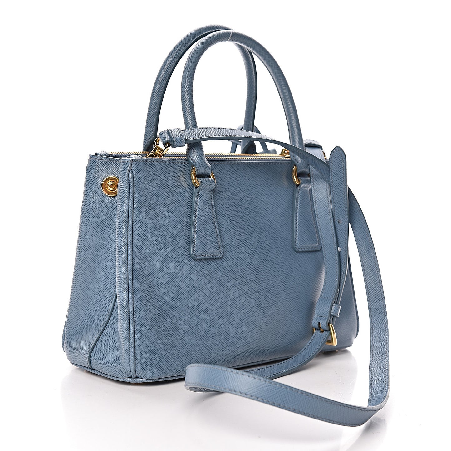 Saffiano Galleria Mini Double Zip Tote Aviazione