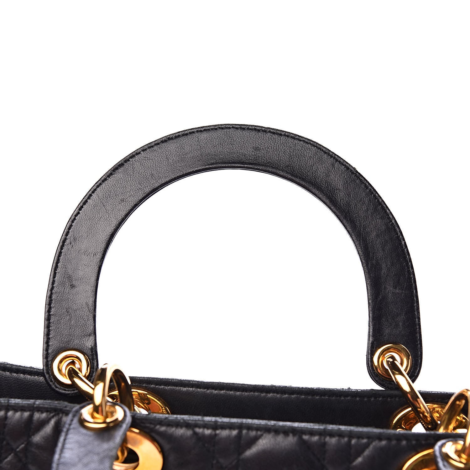 Christian Dior Lambskin Cannage Large Lady Dior Black 8 of 21