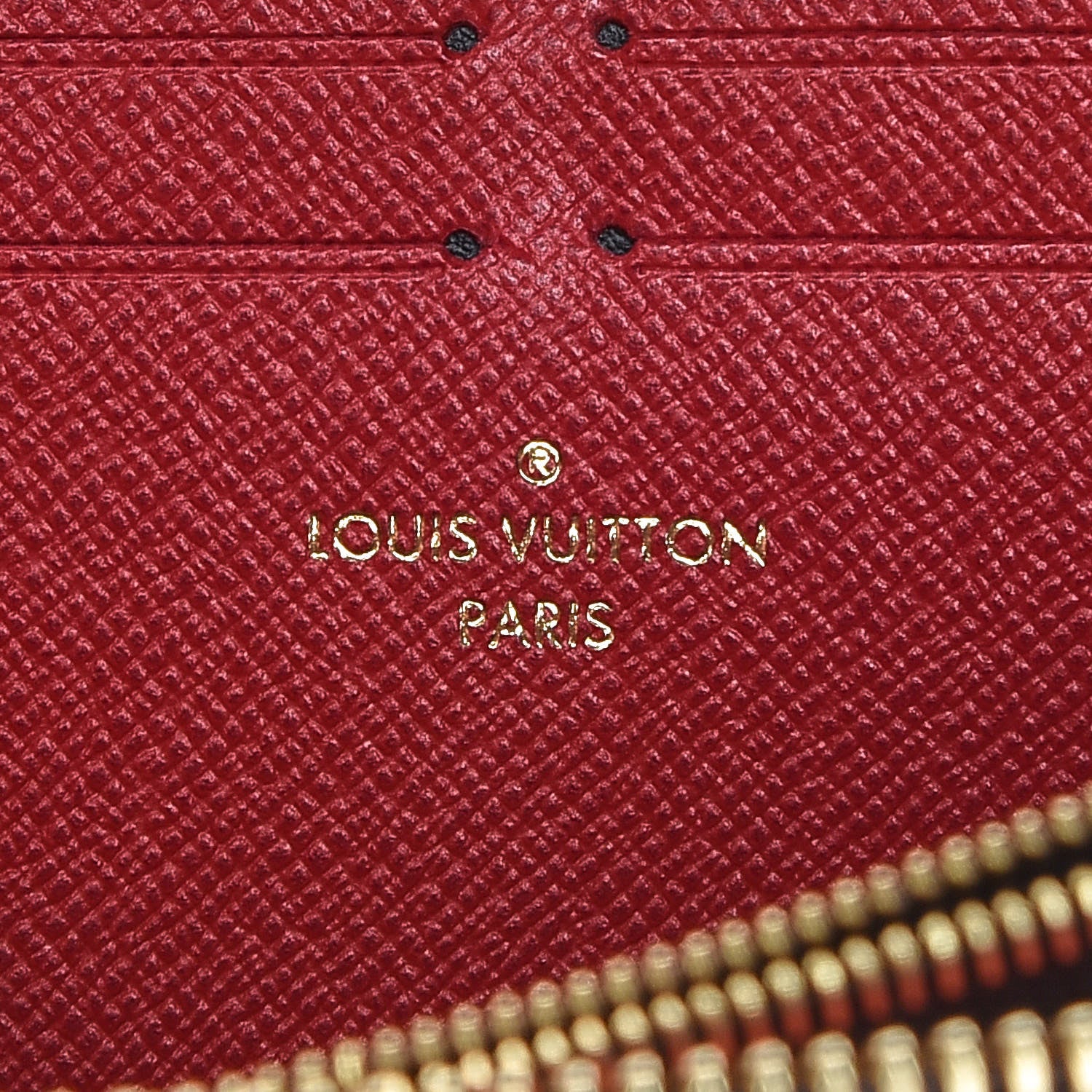 Louis Vuitton Damier Ebene Clemence Wallet Cherry 6 of 9