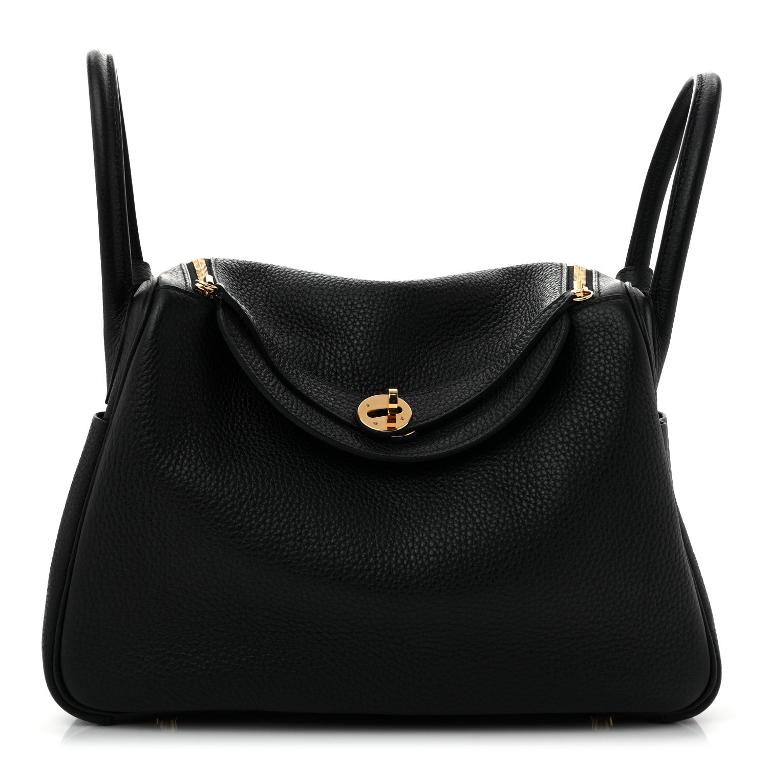 Hermes Taurillon Clemence Lindy 30 Black 1 of 14