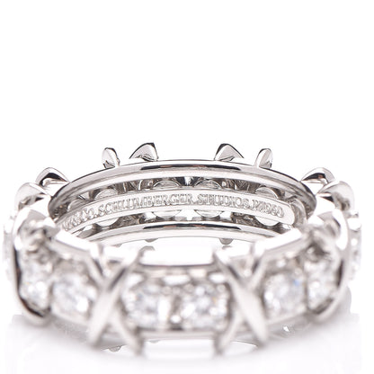 Tiffany Platinum Diamond Schlumberger Sixteen Stone Ring 52 6 5 of 6