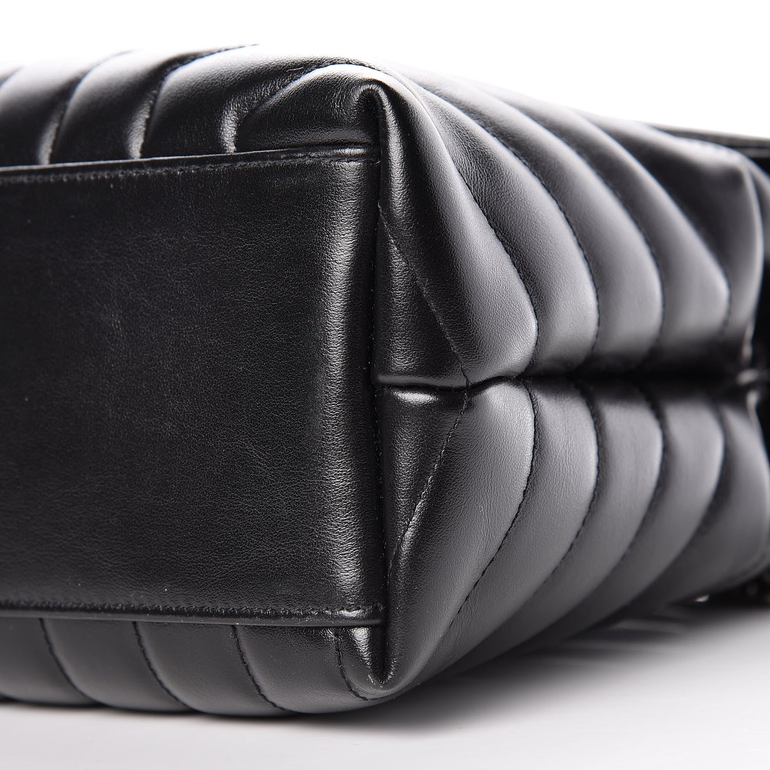 Saint Laurent Calfskin Y Quilted Monogram Medium Loulou Chain Satchel Black 9 of 10