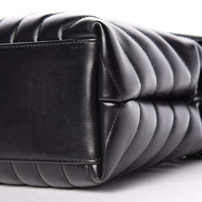 Saint Laurent Calfskin Y Quilted Monogram Medium Loulou Chain Satchel Black 9 of 10