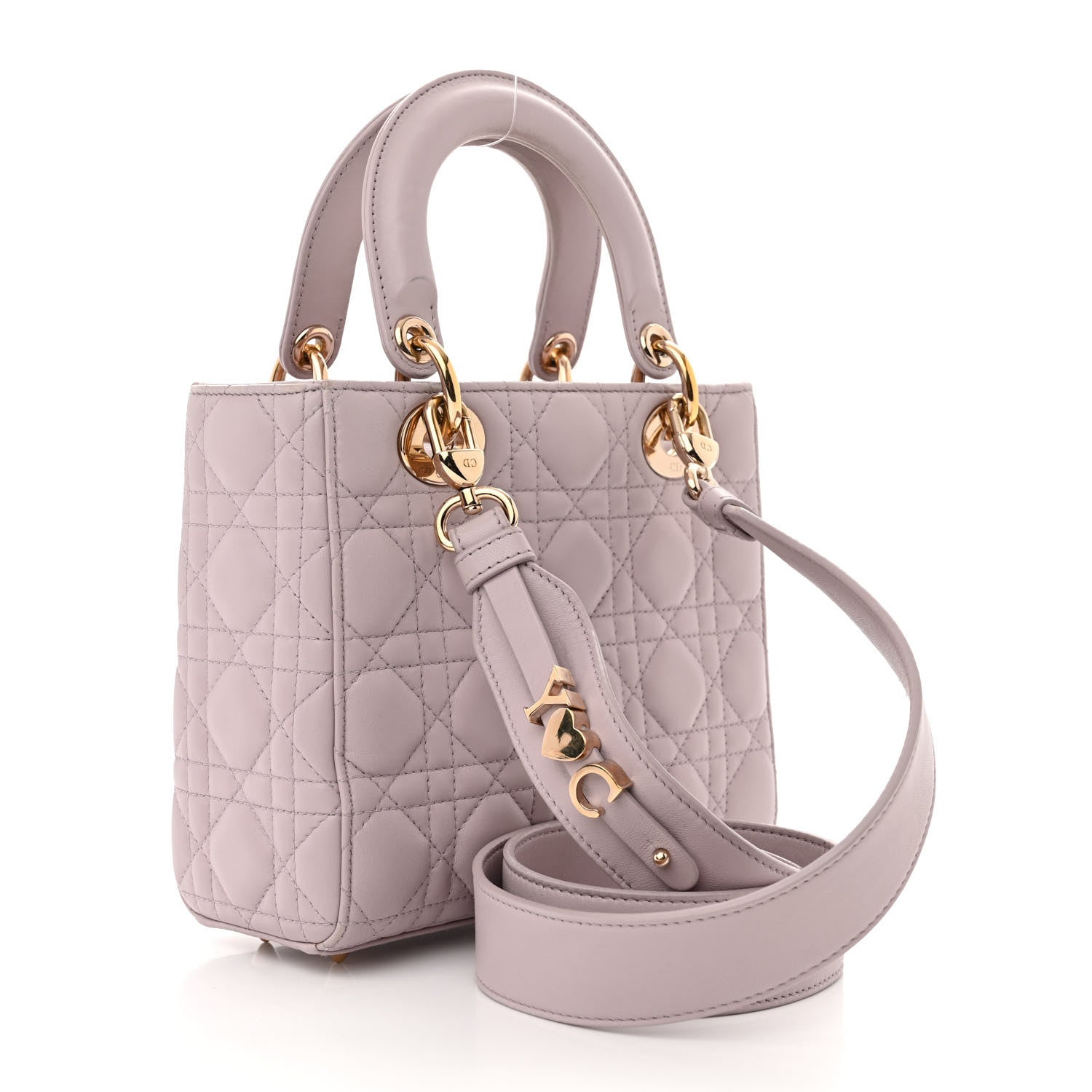 Christian Dior Lambskin Cannage Small My ABCDior Lady Dior Light Pink 3 of 17
