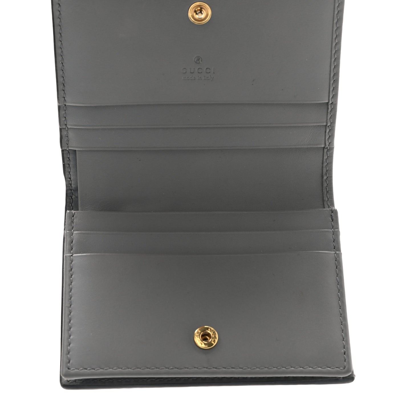 Guccissima Card Case Wallet Grey