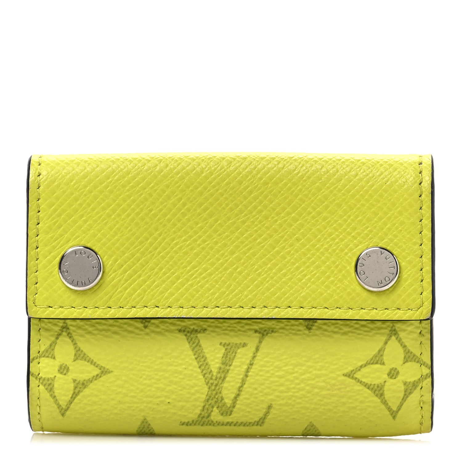 Louis Vuitton Monogram Taiga Discovery Compact Wallet Yellow 1 of 6
