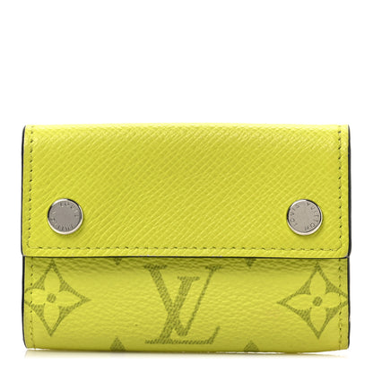 Louis Vuitton Monogram Taiga Discovery Compact Wallet Yellow 1 of 6