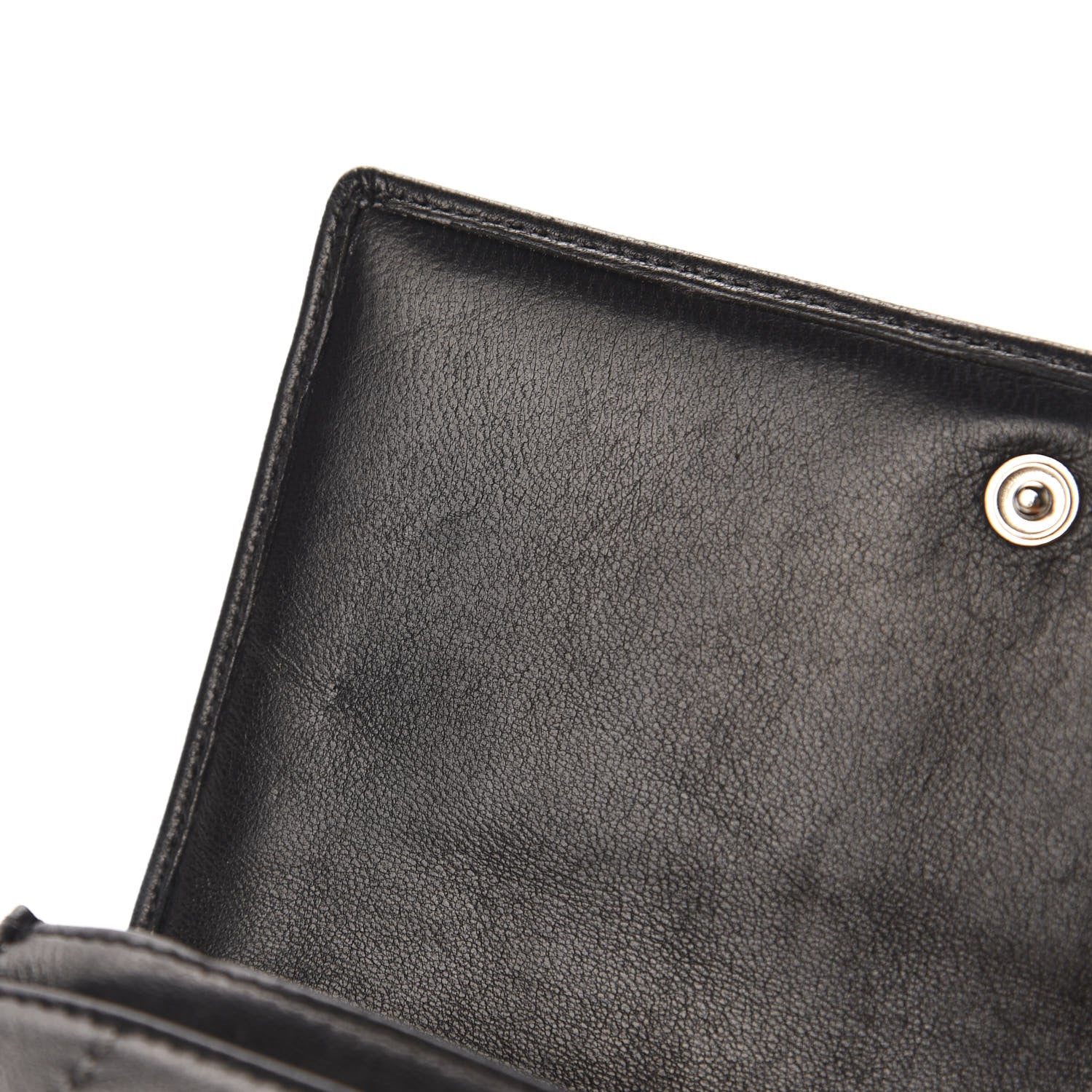 Chanel Lambskin Vertical Quilted Mademoiselle Compact Wallet Black 10 of 10