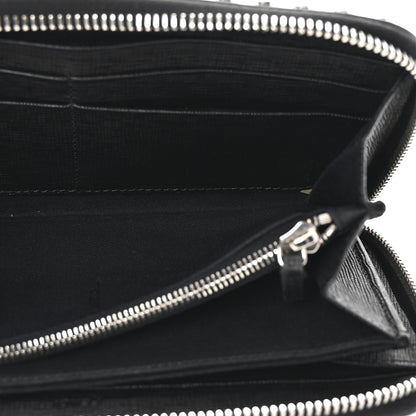 Fendi Vitello Elite Mink Fur Studded Karlito Zip Around Wallet Black 5 of 8