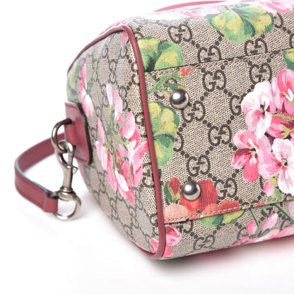 Gucci GG Supreme Monogram Blooms Small Boston Beige Multicolor Dry Rose 5 of 9