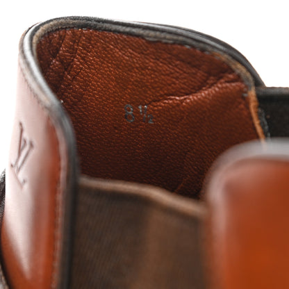 Louis Vuitton Calfskin Epi Greenwich Chelsea Ankle Boots 8.5 Cognac 9 of 15