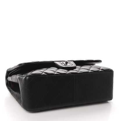 Chanel Lambskin Quilted Jumbo Double Flap Black 4 of 17