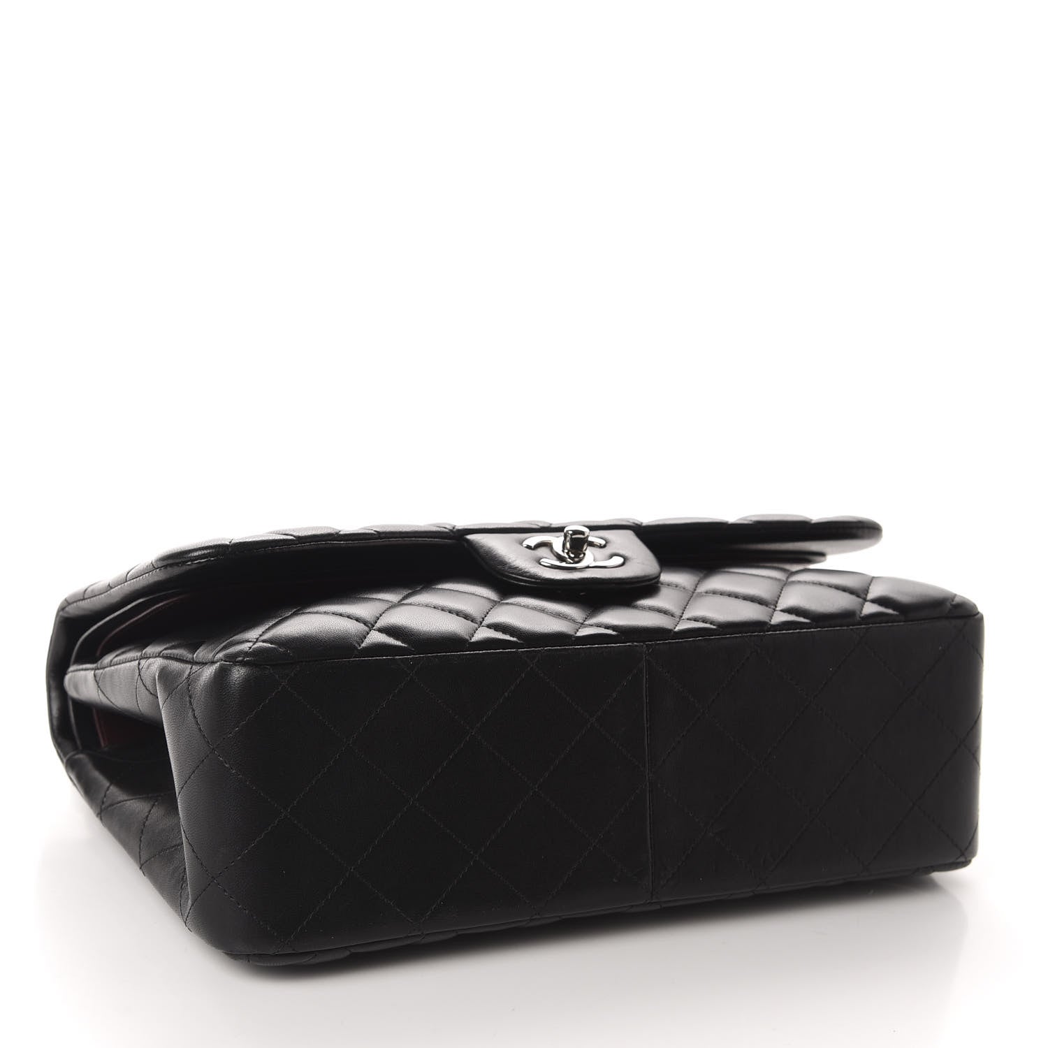 Chanel Lambskin Quilted Jumbo Double Flap Black 4 of 17
