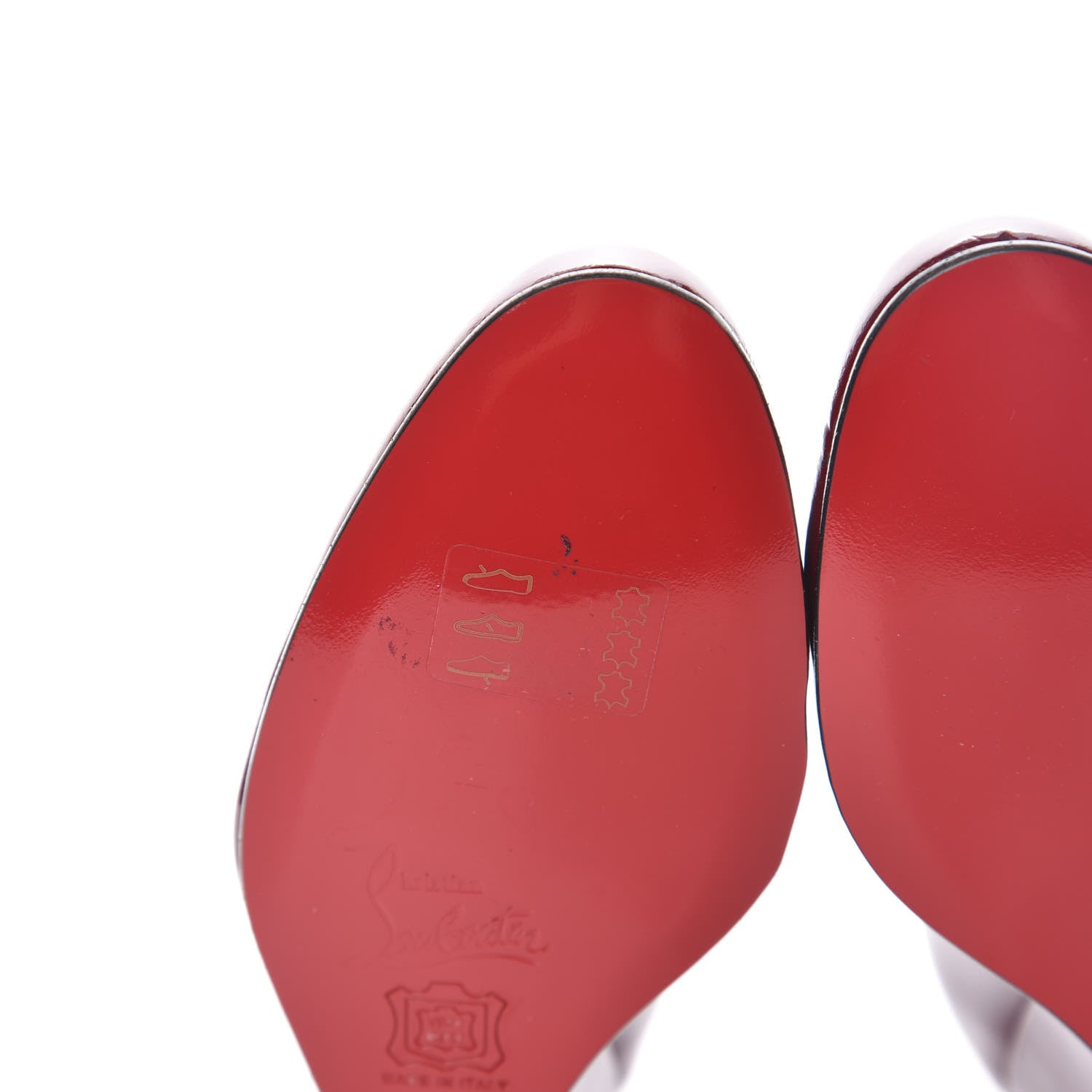 Christian Louboutin Patent Ron Ron Zeppa Wedges 38 Red 8 of 12