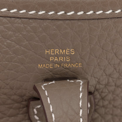 Hermes Taurillon Clemence Amazone Evelyne TPM Etoupe Bleu Indigo 6 of 11