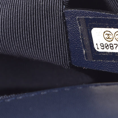 Chanel Calfskin Quilted Medium Boy Flap Navy Blue 7 of 11
