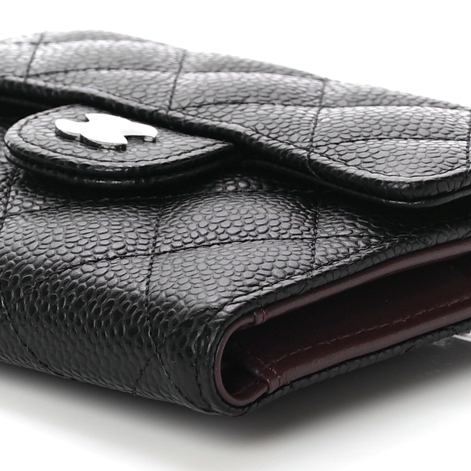 Chanel Caviar Quilted Compact Flap Wallet Black 11 of 12