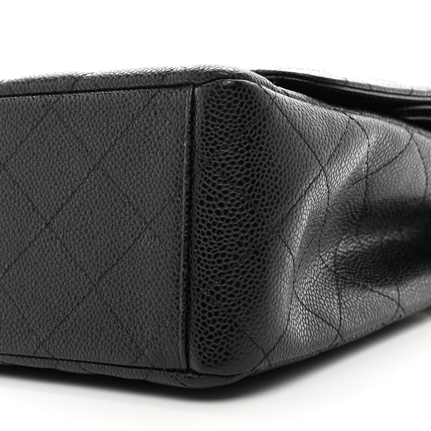 Caviar Quilted Maxi Double Flap Black