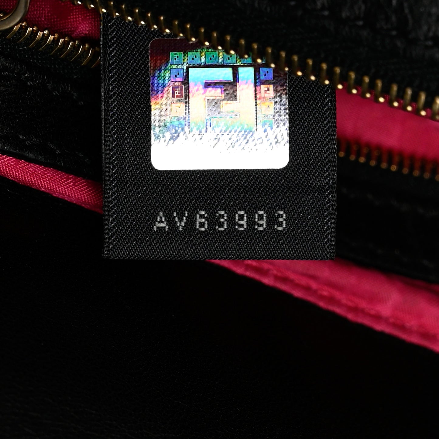 Nappa Logo Embossed Baguette Black
