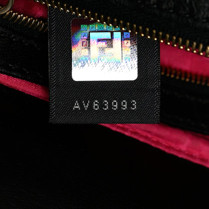 Fendi Nappa Logo Embossed Baguette Black 7 of 10