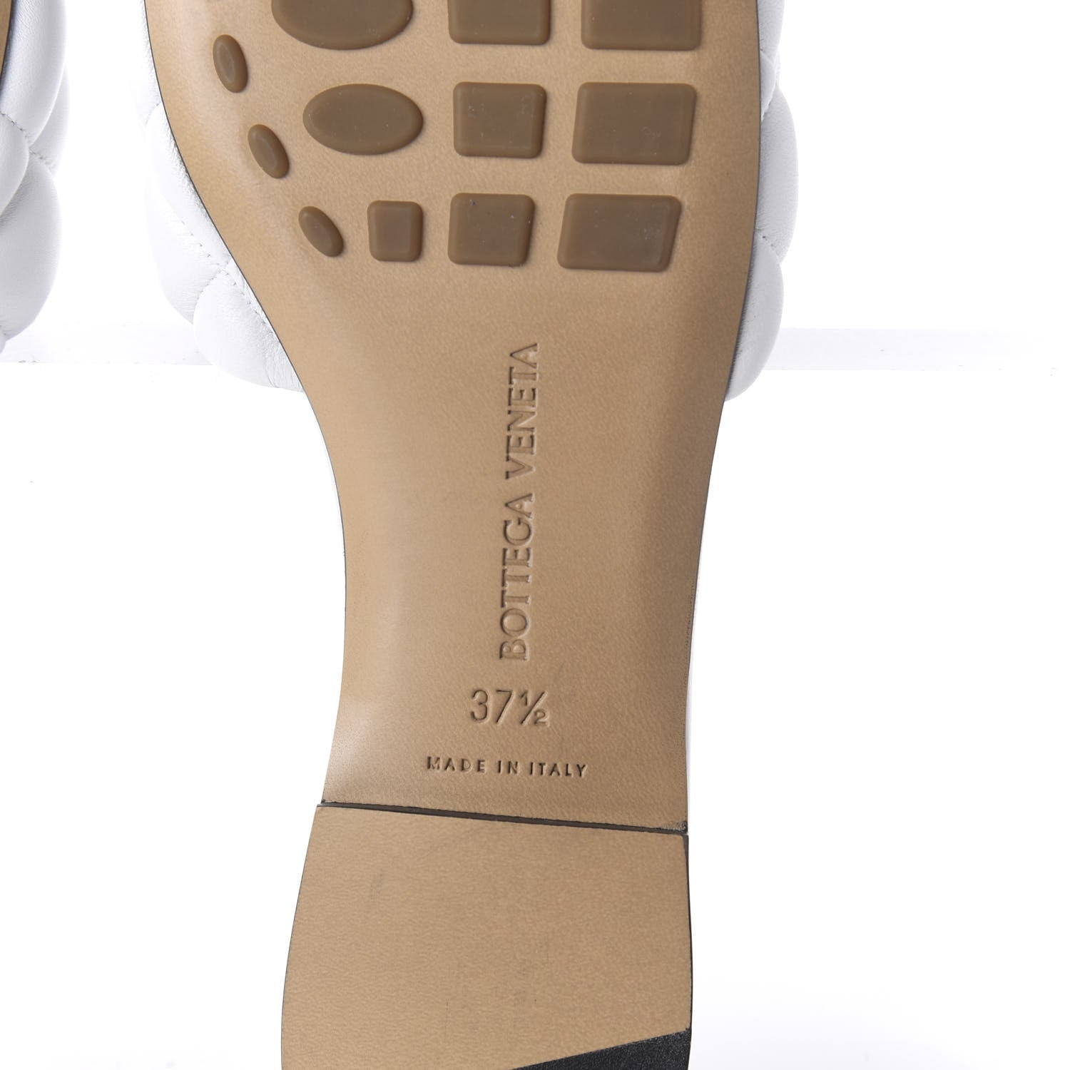 Bottega Veneta Nappa Matelasse Padded Flat Sandals 37.5 Optic White 6 of 8
