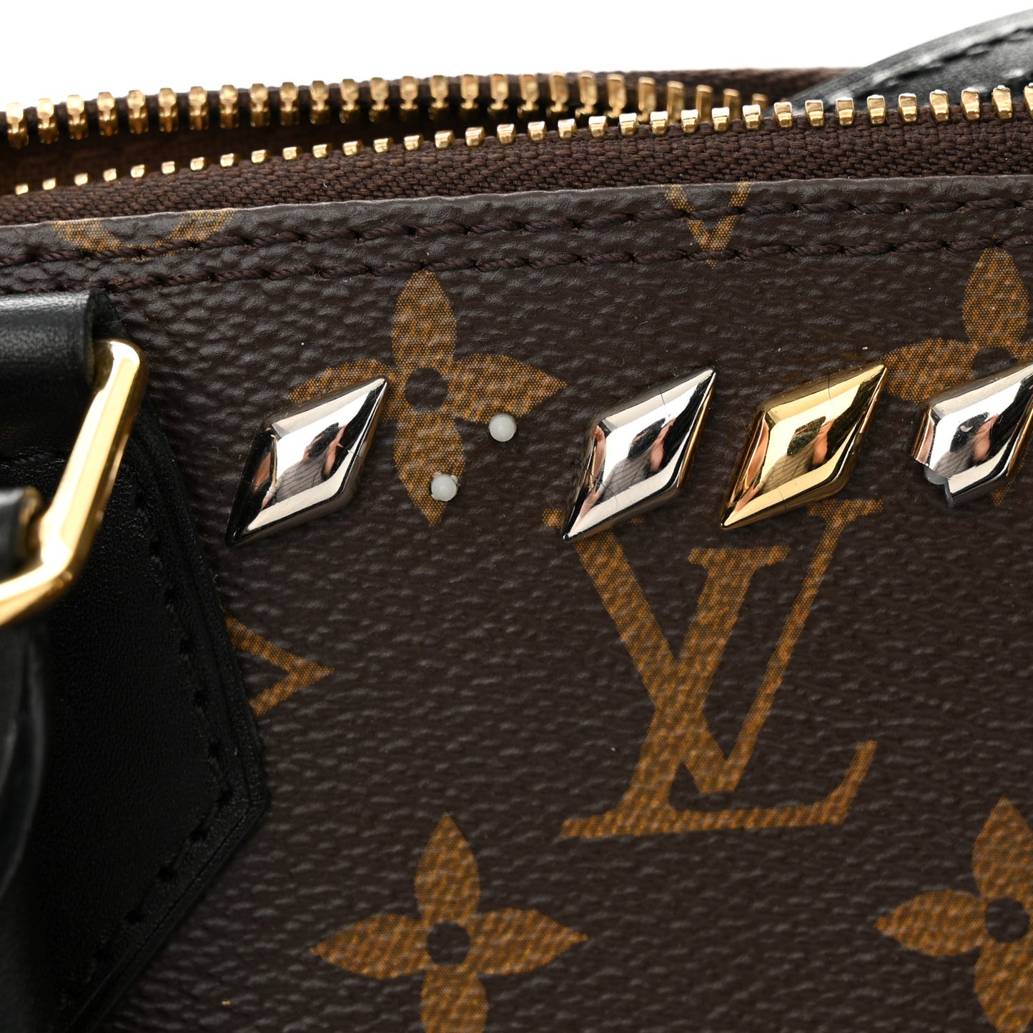 Monogram Macassar Studded Alma BB