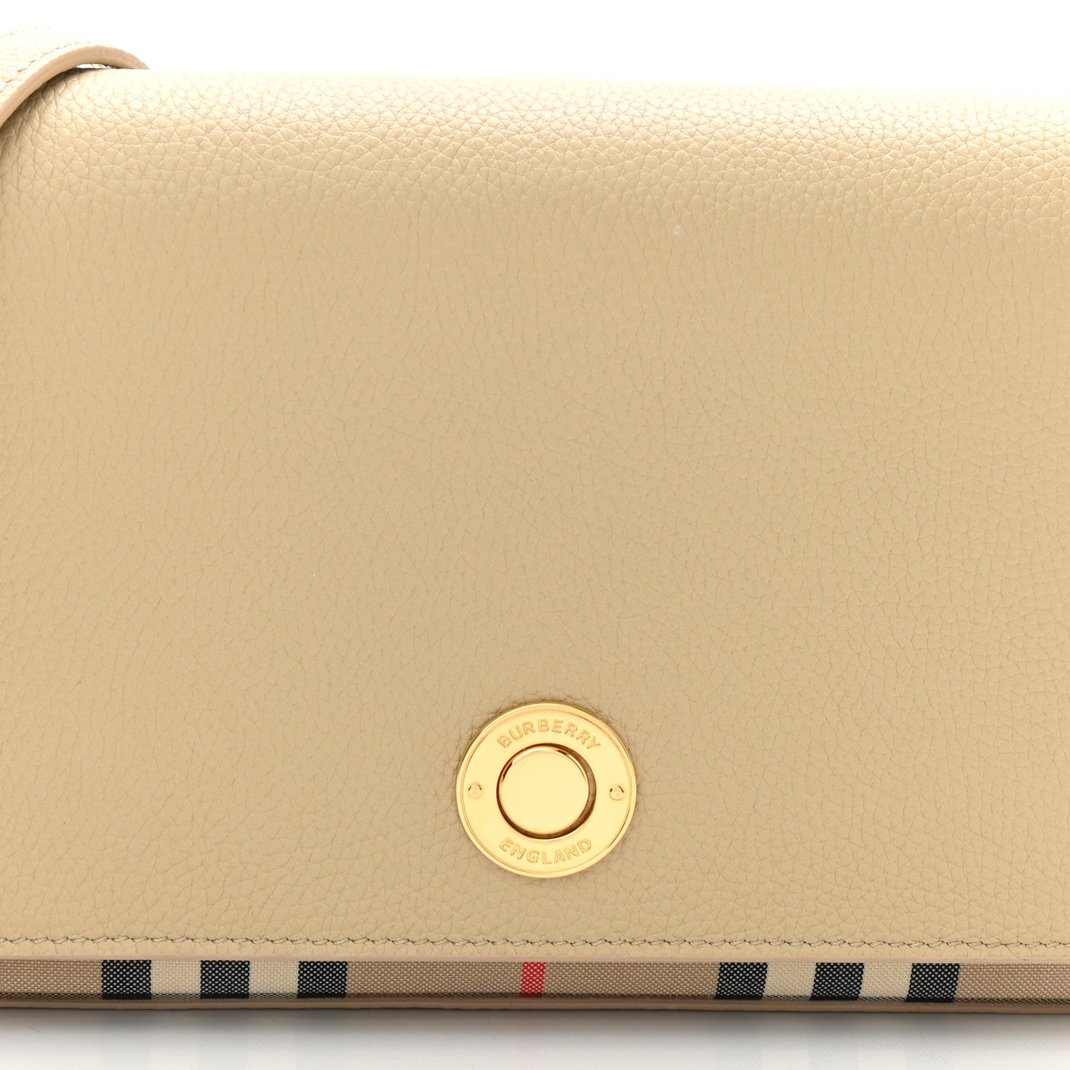Burberry Grainy Calfskin Vintage Check Hampshire Crossbody Beige 9 of 11