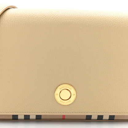 Burberry Grainy Calfskin Vintage Check Hampshire Crossbody Beige 9 of 11