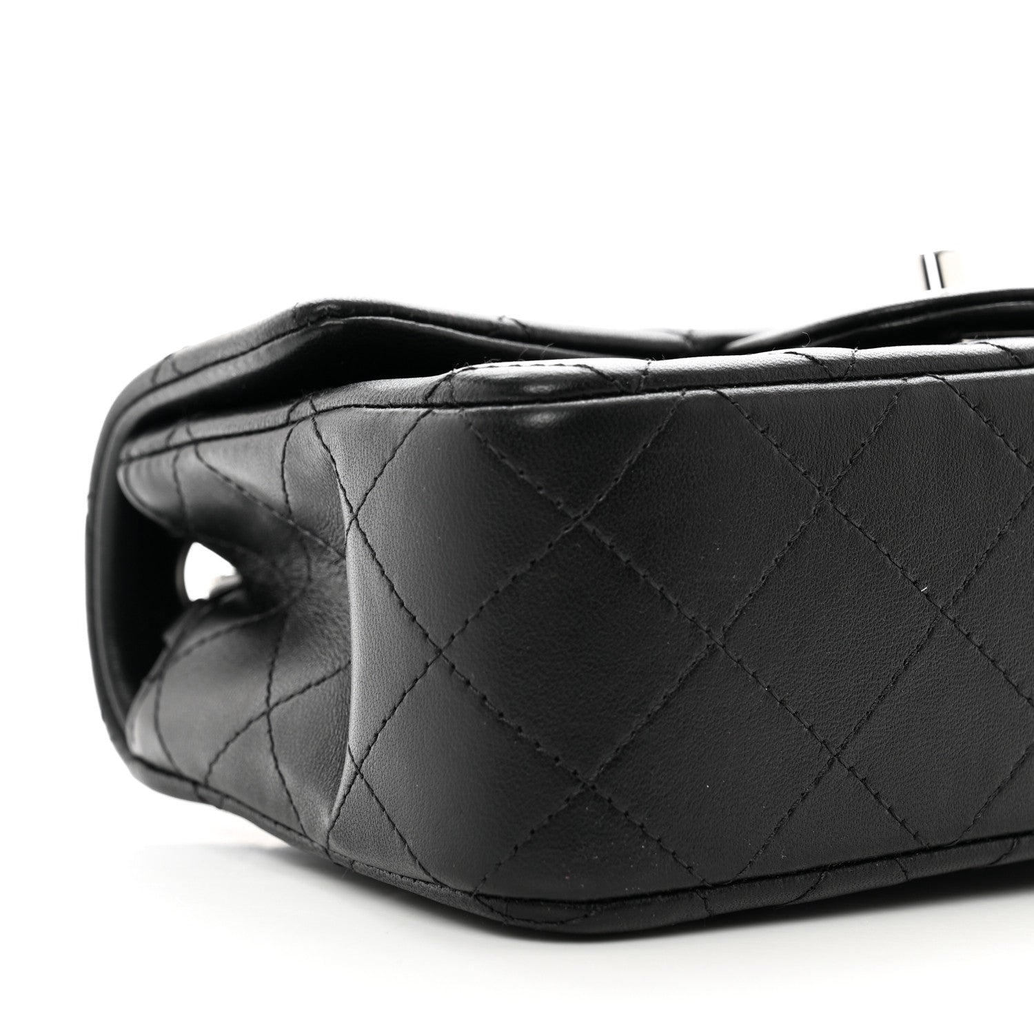 Chanel Lambskin Quilted Mini Rectangular Flap Black 9 of 10