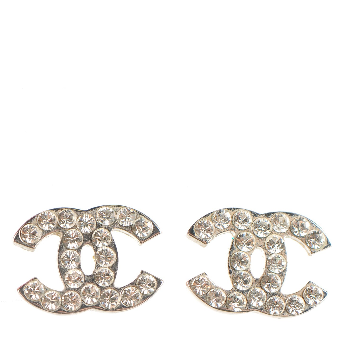 Crystal Timeless CC Earrings Silver