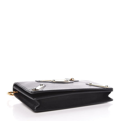 Balenciaga Veau Amp Plate Gold Chain Wallet Black 4 of 11