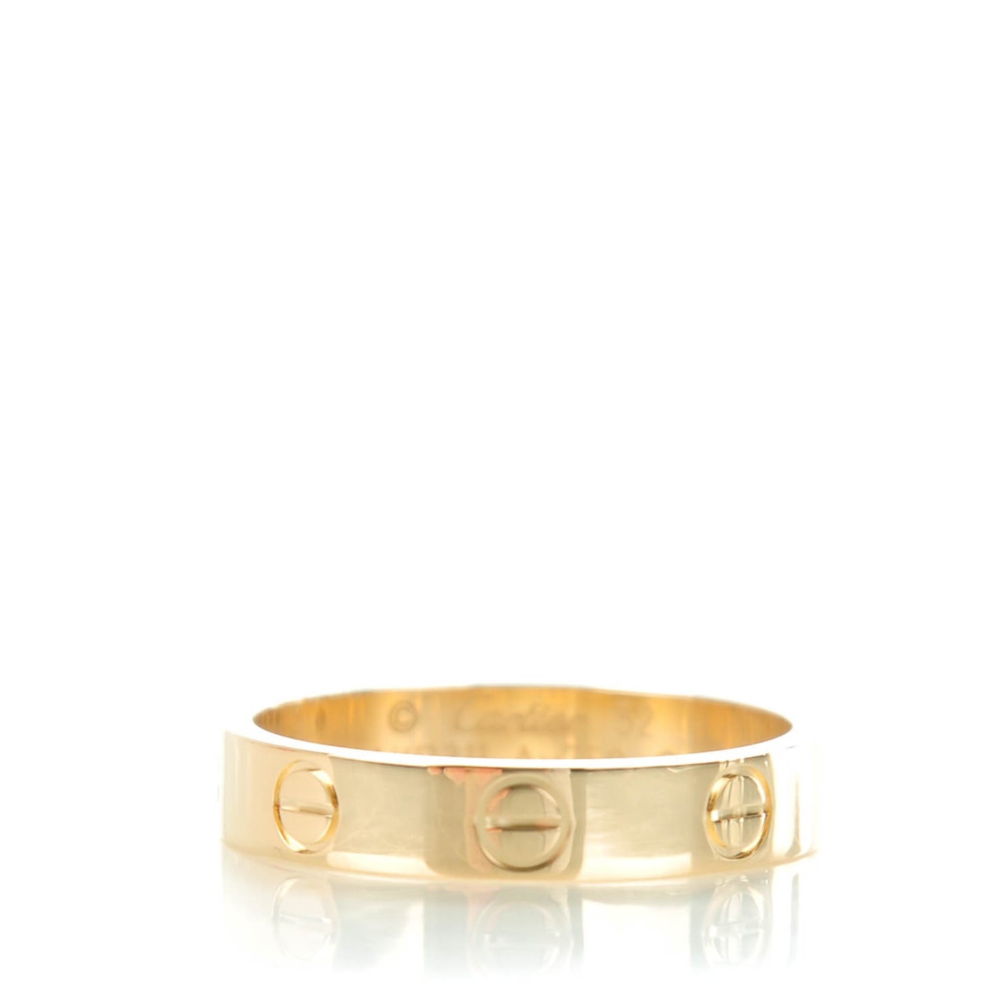 18K Yellow Gold 4mm LOVE Wedding Band Ring 52 6
