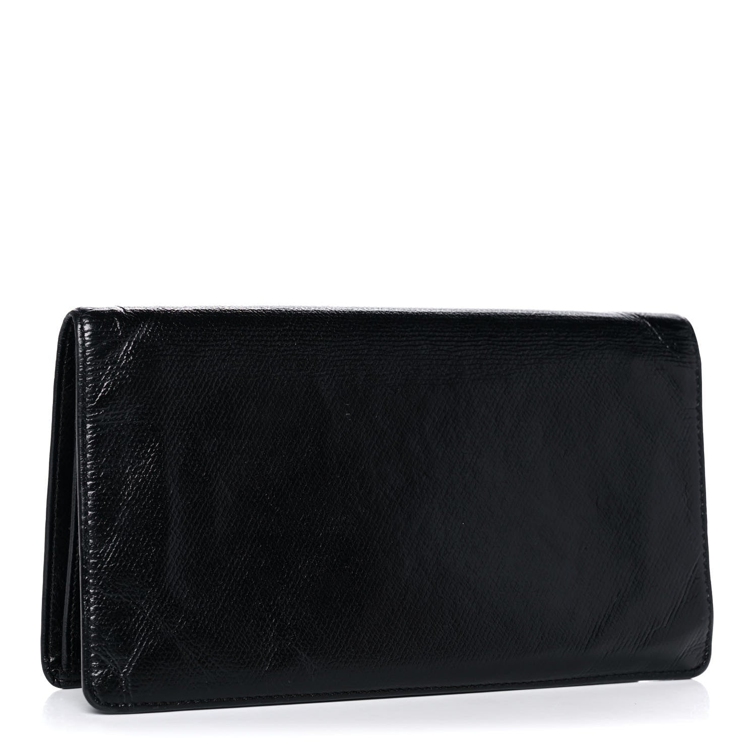 Chanel Grained Calfskin CC Button Yen Wallet Black 3 of 11