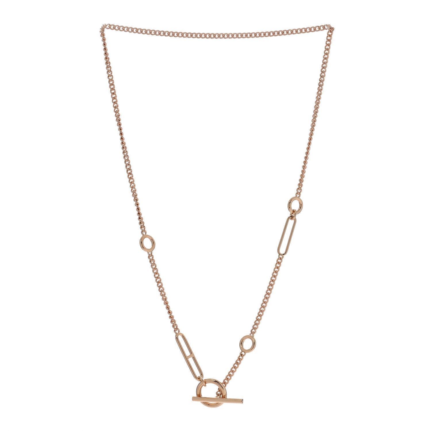 Hermes 18K Rose Gold Echappee Necklace SH 2 of 5