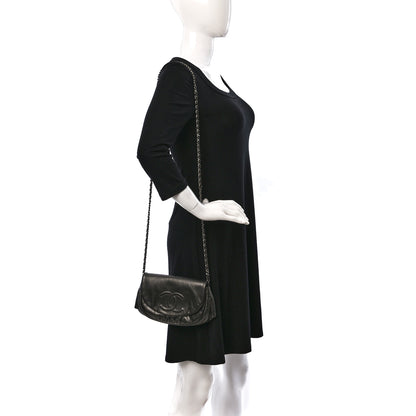 Chanel Metallic Caviar Half Moon Wallet On Chain WOC Bronze 2 of 12