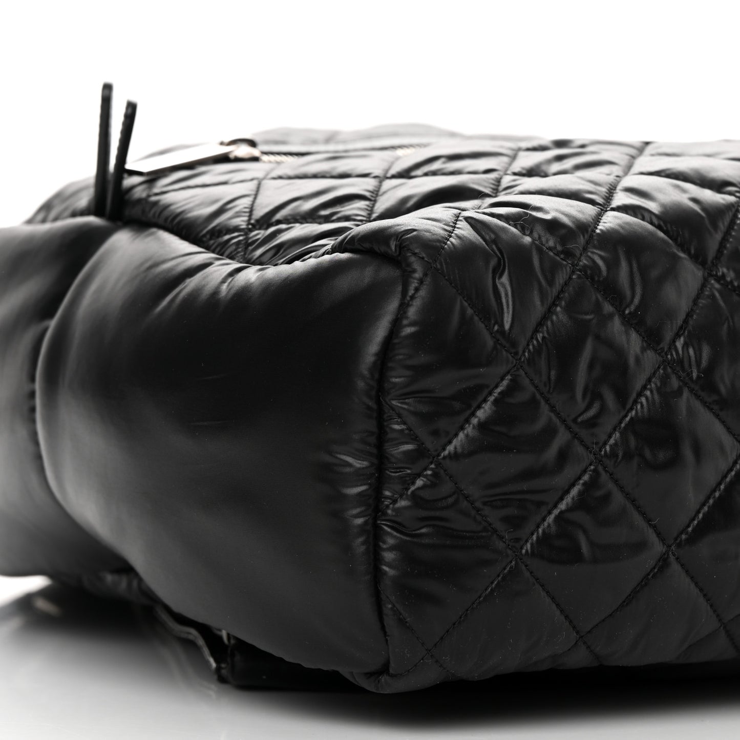 Nylon Quilted Coco Cocoon Backpack Black