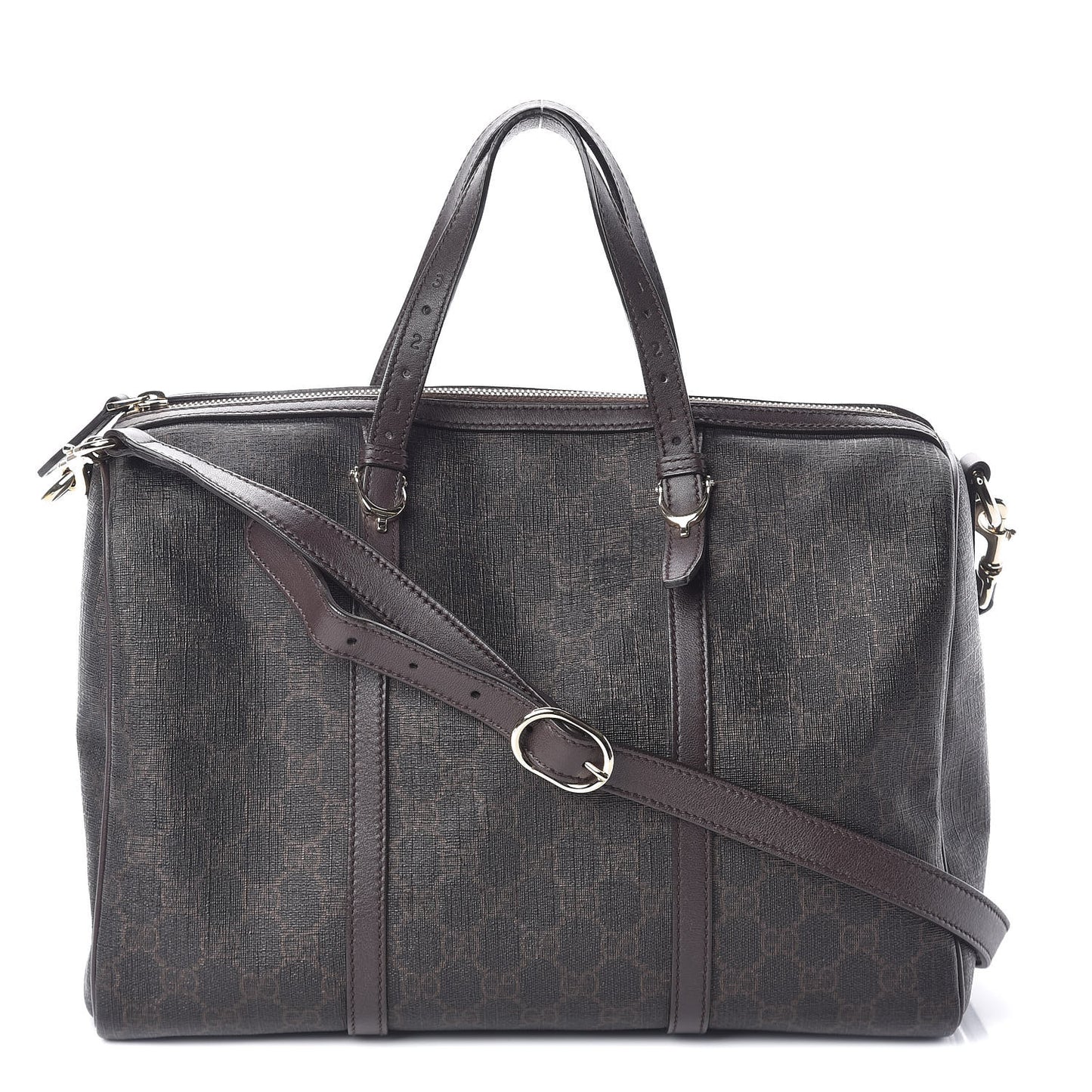 GG Supreme Monogram Medium Nice Boston Dark Brown