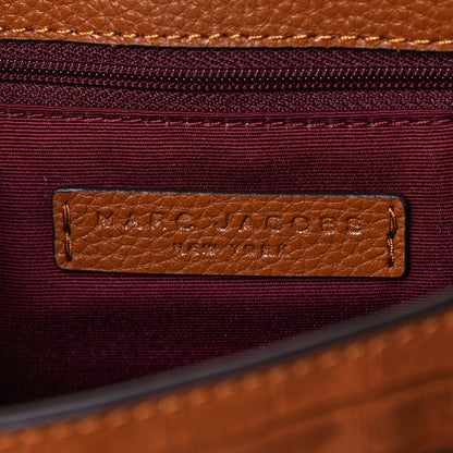 Marc Jacobs Calfskin Crocodile Embossed Maverick Saddle Bag Brandy 7 of 8