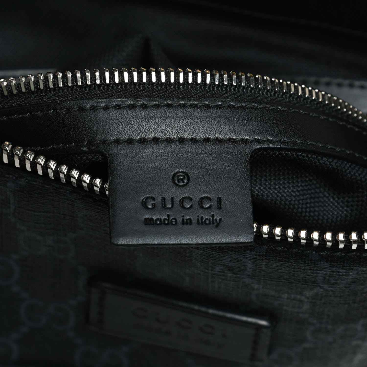 Gucci GG Supreme Monogram Appia Calfskin Web Flat Messenger Bag Black Grey 6 of 12